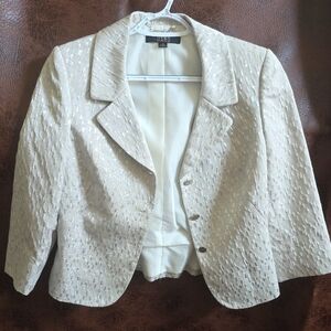 Alex Marie Cream Textured Blazer